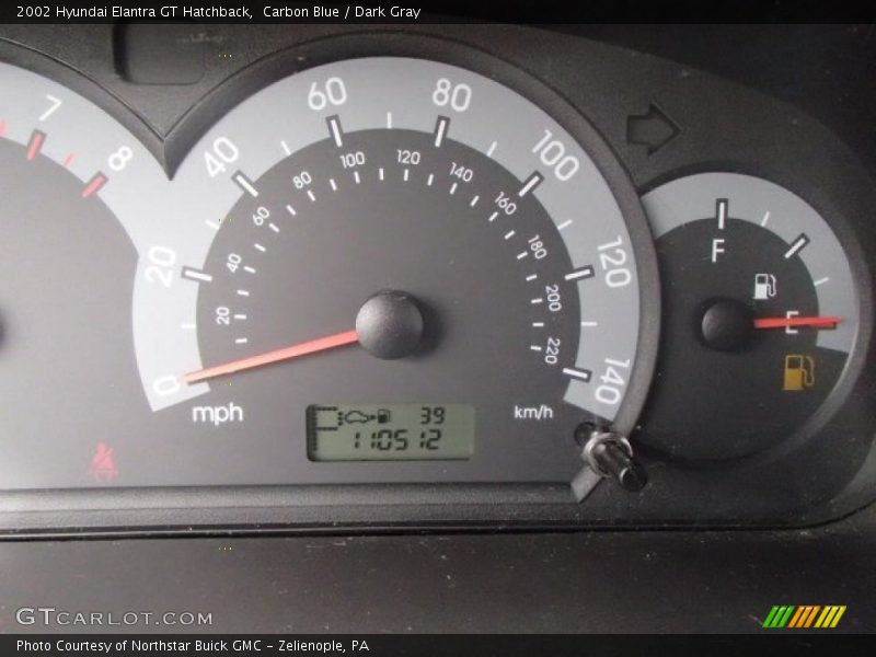 Carbon Blue / Dark Gray 2002 Hyundai Elantra GT Hatchback