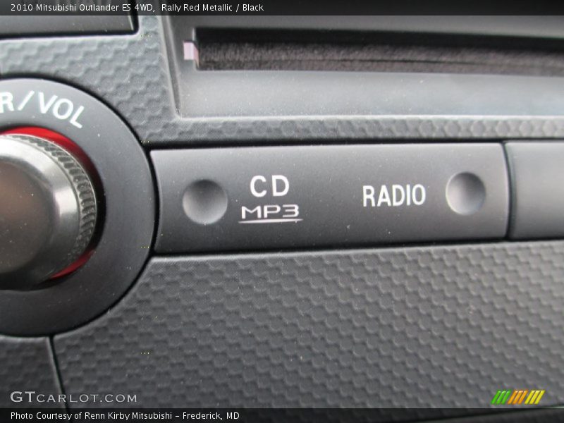 Rally Red Metallic / Black 2010 Mitsubishi Outlander ES 4WD