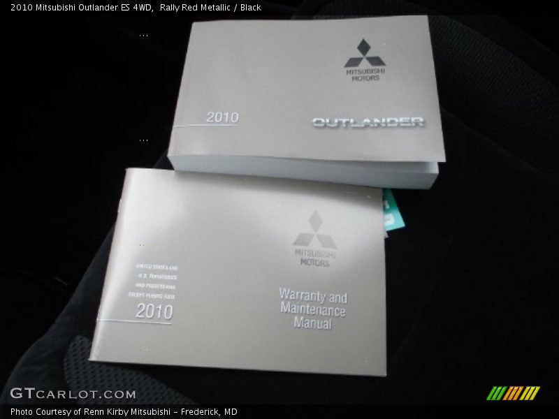 Rally Red Metallic / Black 2010 Mitsubishi Outlander ES 4WD