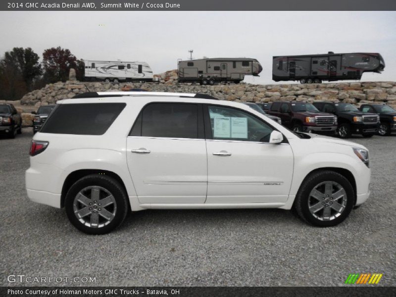 Summit White / Cocoa Dune 2014 GMC Acadia Denali AWD