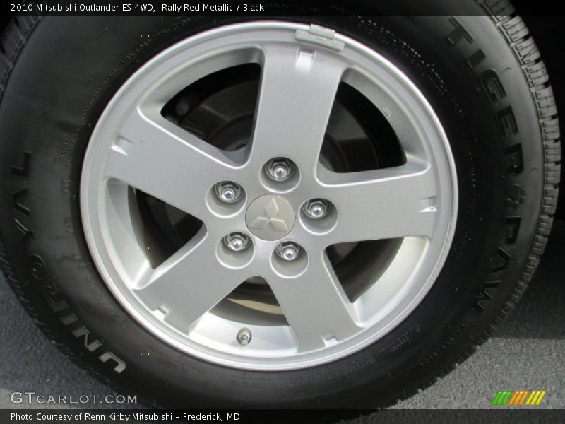 Rally Red Metallic / Black 2010 Mitsubishi Outlander ES 4WD