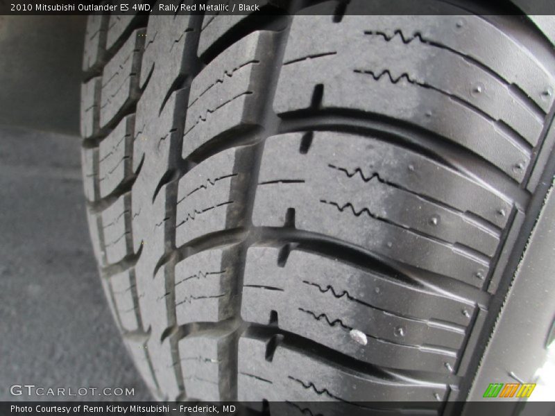 Rally Red Metallic / Black 2010 Mitsubishi Outlander ES 4WD