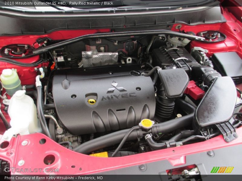 Rally Red Metallic / Black 2010 Mitsubishi Outlander ES 4WD