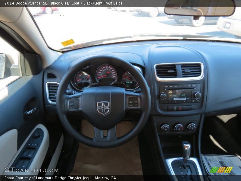 Black Clear Coat / Black/Light Frost Beige 2014 Dodge Avenger SE