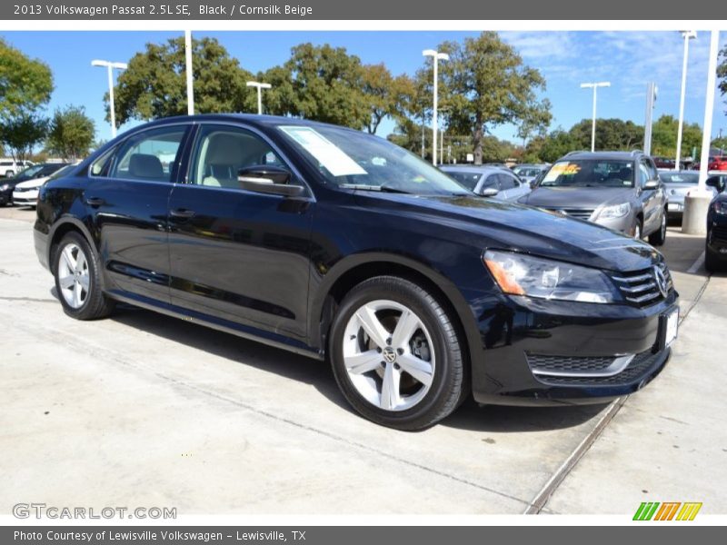 Black / Cornsilk Beige 2013 Volkswagen Passat 2.5L SE