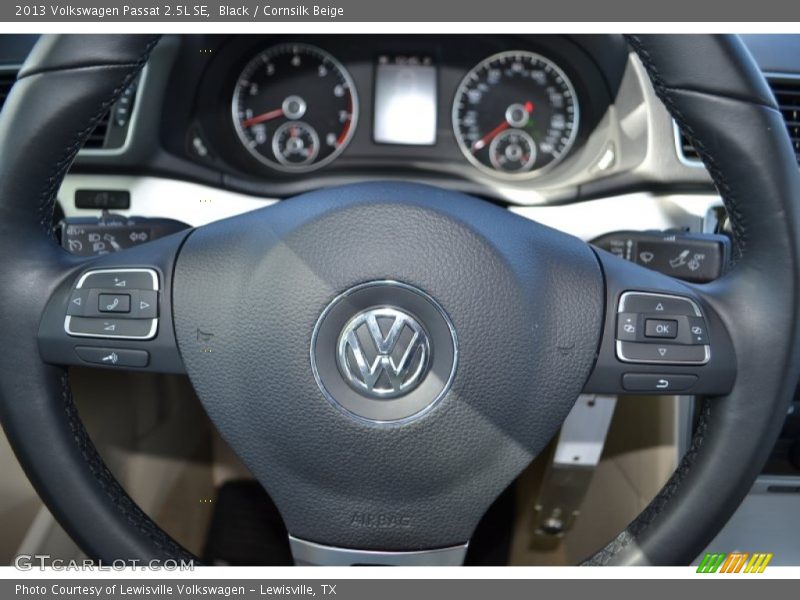 Black / Cornsilk Beige 2013 Volkswagen Passat 2.5L SE