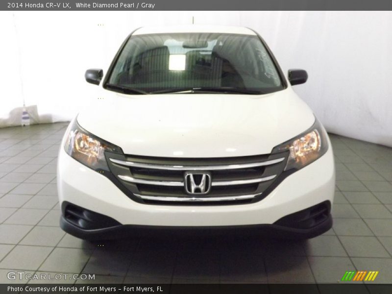 White Diamond Pearl / Gray 2014 Honda CR-V LX