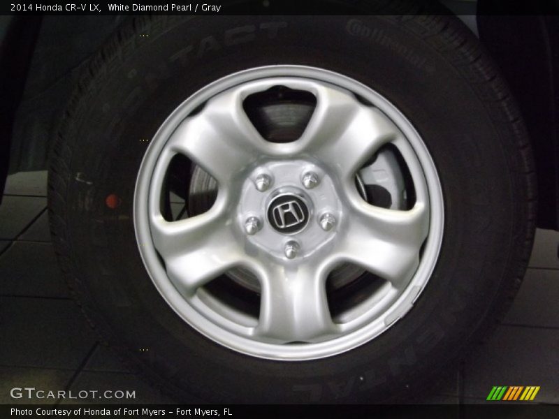 White Diamond Pearl / Gray 2014 Honda CR-V LX