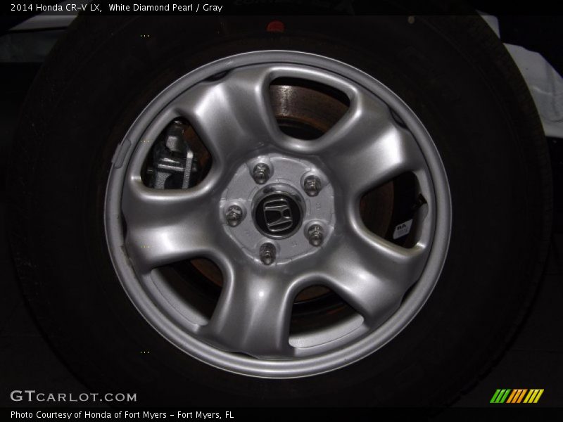White Diamond Pearl / Gray 2014 Honda CR-V LX