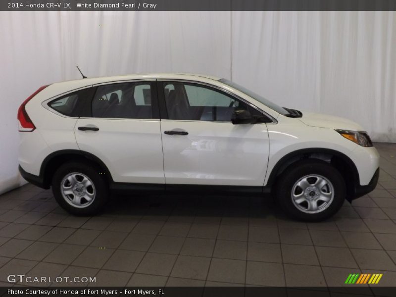 White Diamond Pearl / Gray 2014 Honda CR-V LX