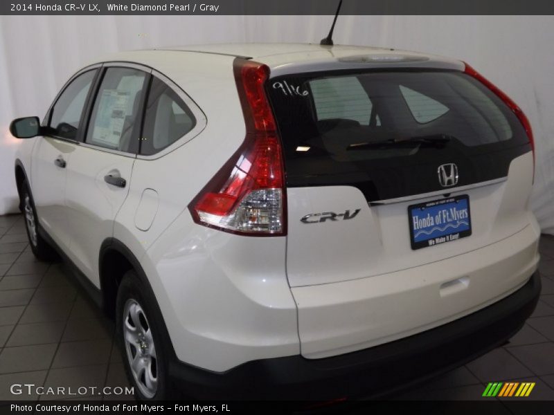 White Diamond Pearl / Gray 2014 Honda CR-V LX
