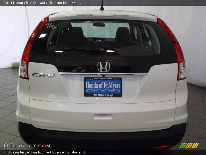 White Diamond Pearl / Gray 2014 Honda CR-V LX