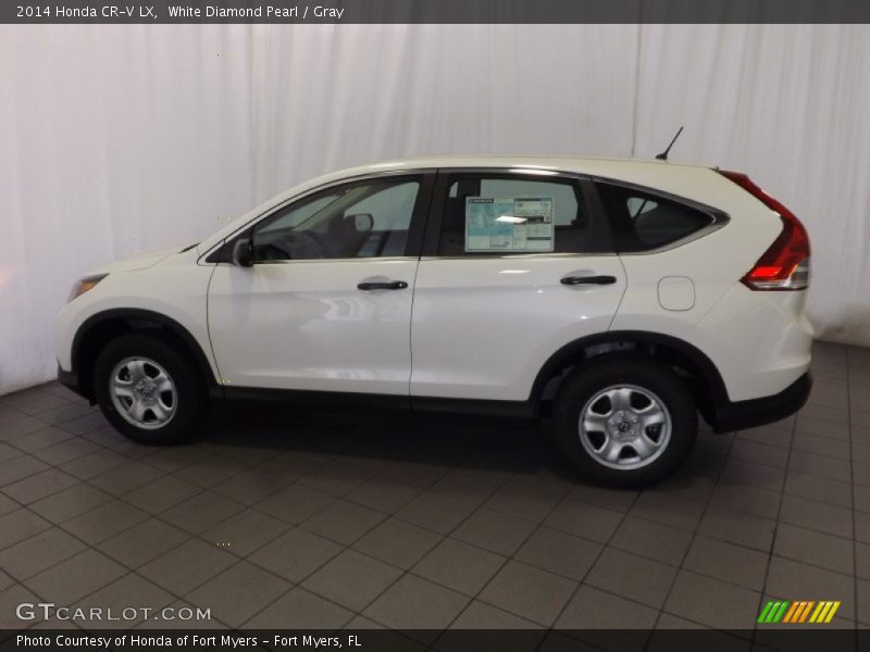 White Diamond Pearl / Gray 2014 Honda CR-V LX