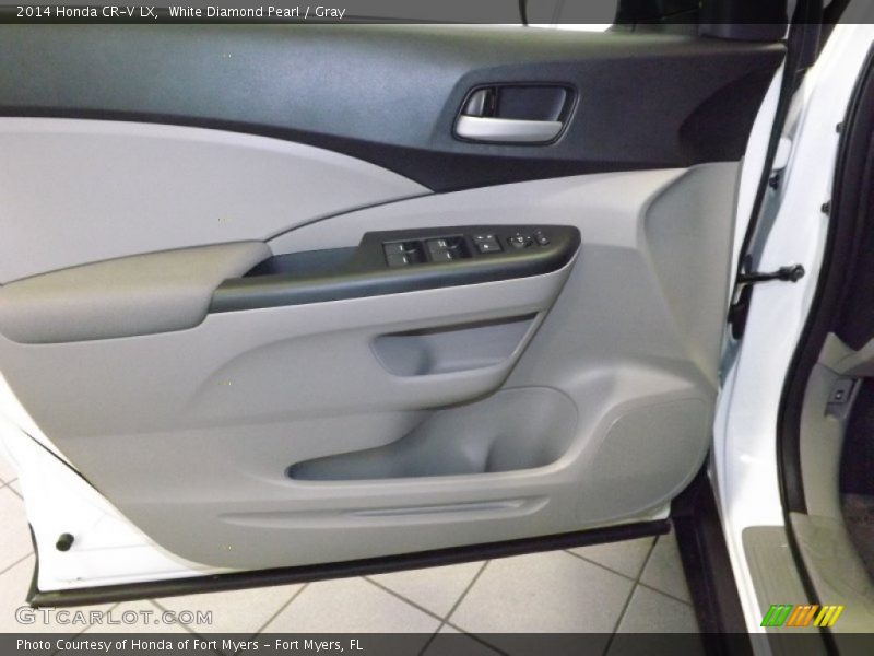 White Diamond Pearl / Gray 2014 Honda CR-V LX