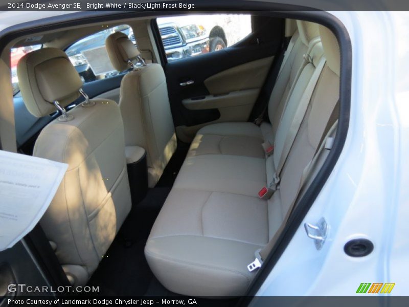 Bright White / Black/Light Frost Beige 2014 Dodge Avenger SE