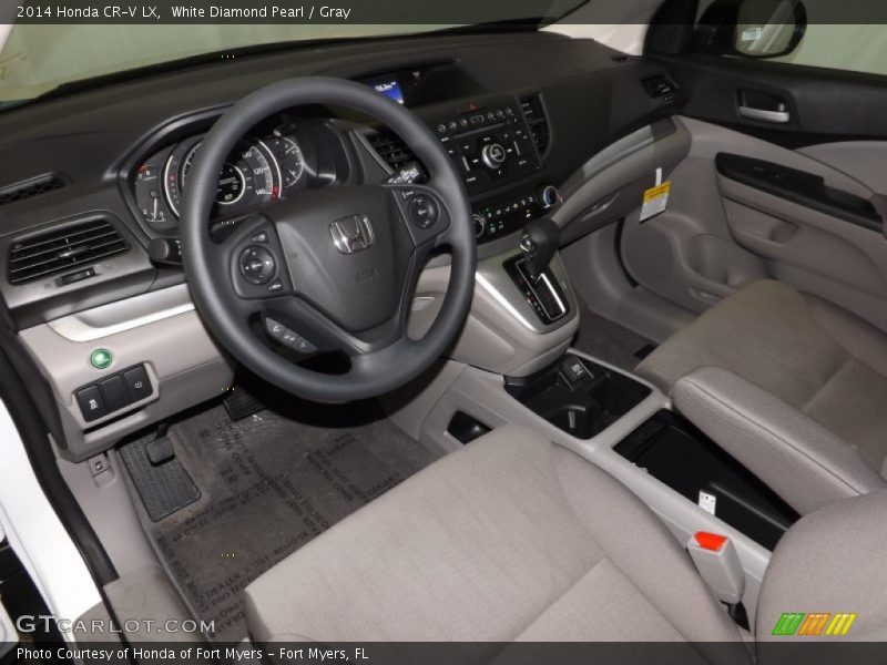 White Diamond Pearl / Gray 2014 Honda CR-V LX