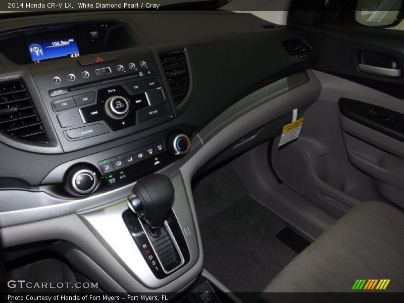 White Diamond Pearl / Gray 2014 Honda CR-V LX