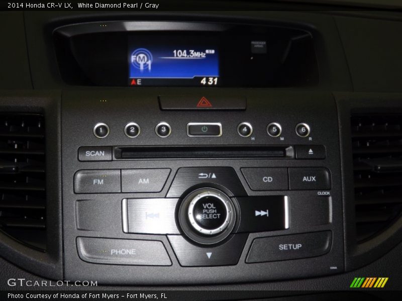 White Diamond Pearl / Gray 2014 Honda CR-V LX