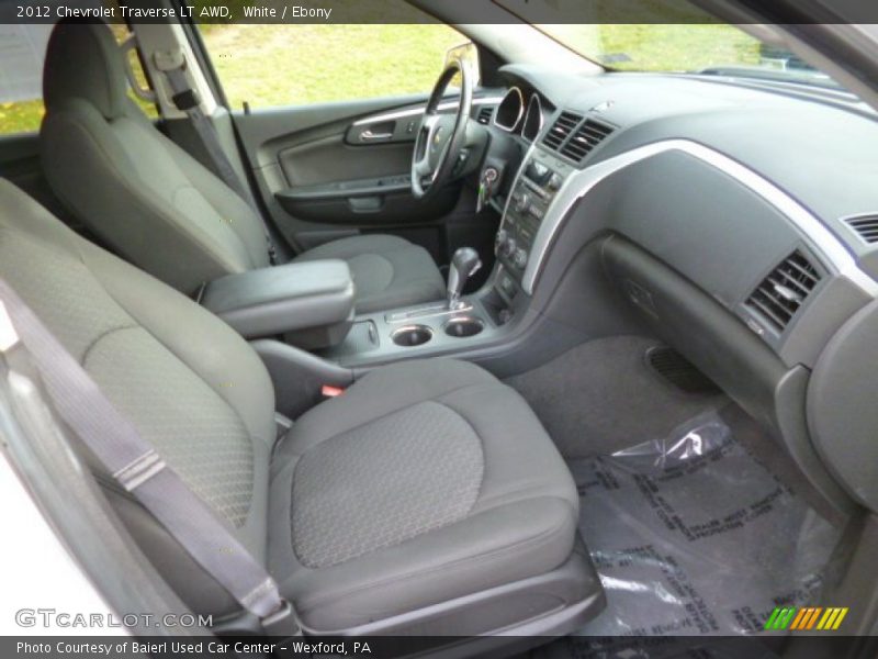 White / Ebony 2012 Chevrolet Traverse LT AWD