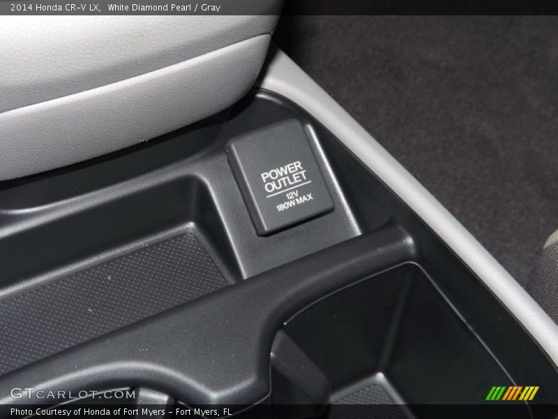 White Diamond Pearl / Gray 2014 Honda CR-V LX