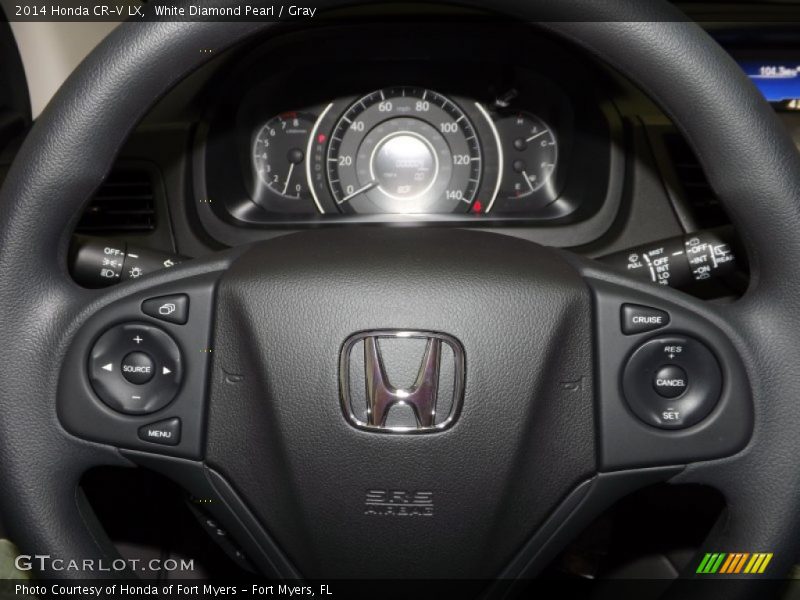 White Diamond Pearl / Gray 2014 Honda CR-V LX