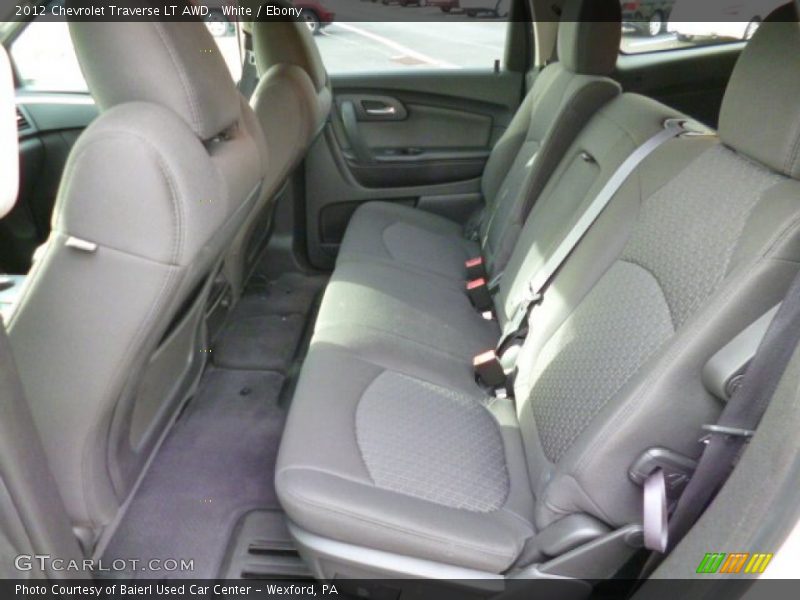 White / Ebony 2012 Chevrolet Traverse LT AWD