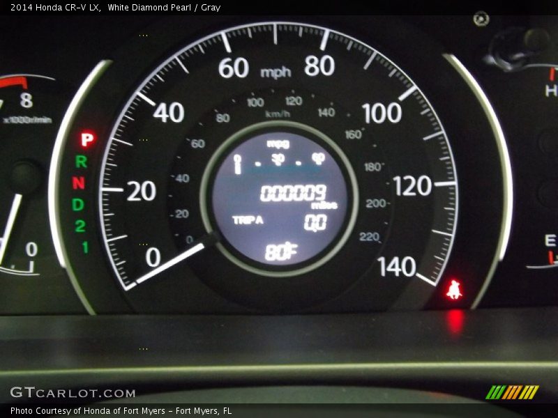 White Diamond Pearl / Gray 2014 Honda CR-V LX
