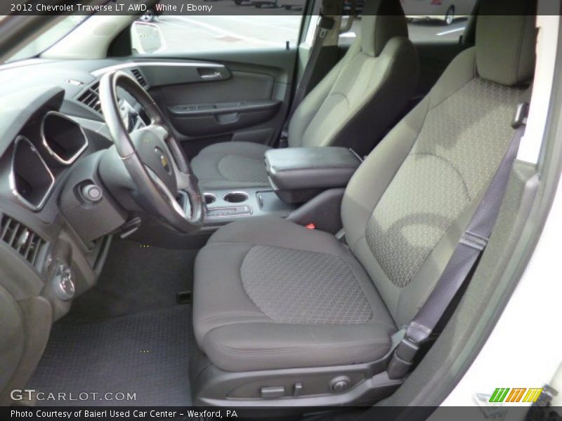 White / Ebony 2012 Chevrolet Traverse LT AWD