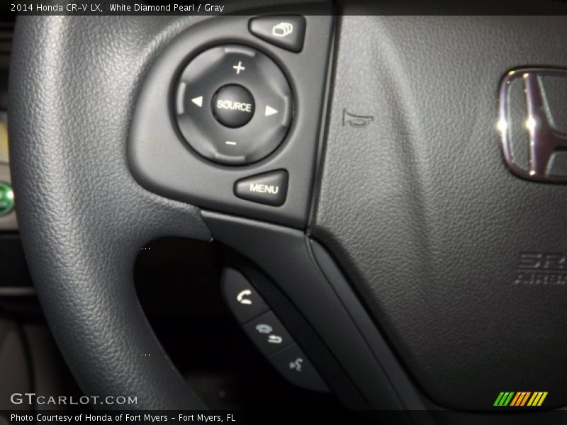 White Diamond Pearl / Gray 2014 Honda CR-V LX