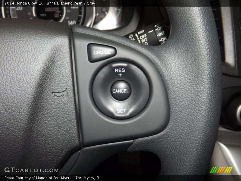 White Diamond Pearl / Gray 2014 Honda CR-V LX