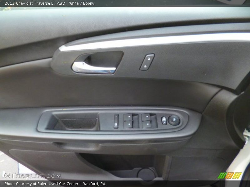 White / Ebony 2012 Chevrolet Traverse LT AWD