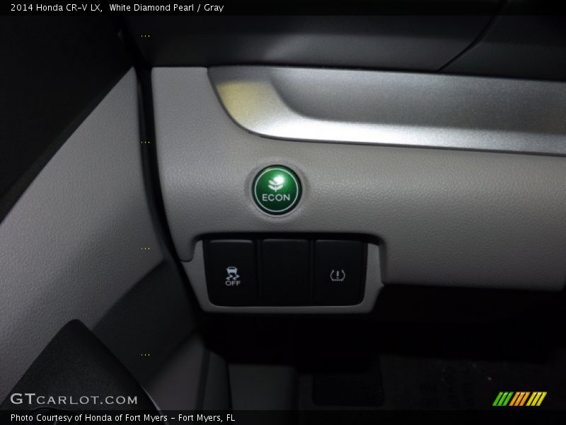 White Diamond Pearl / Gray 2014 Honda CR-V LX
