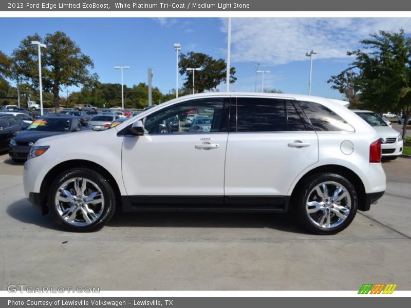 White Platinum Tri-Coat / Medium Light Stone 2013 Ford Edge Limited EcoBoost