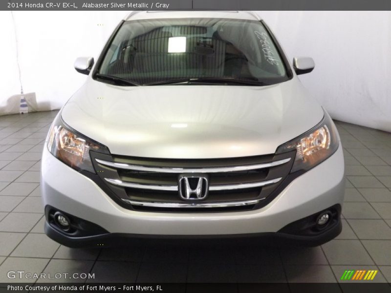 Alabaster Silver Metallic / Gray 2014 Honda CR-V EX-L