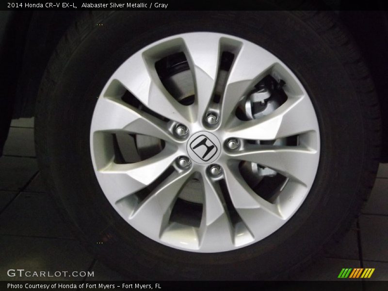 Alabaster Silver Metallic / Gray 2014 Honda CR-V EX-L