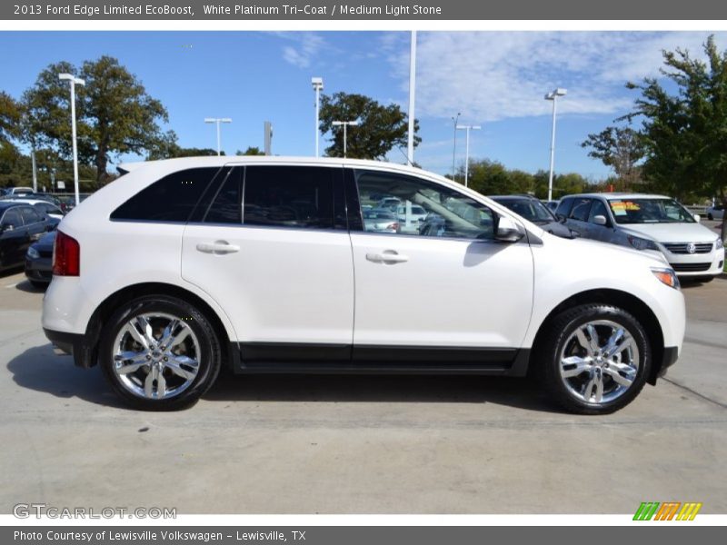 White Platinum Tri-Coat / Medium Light Stone 2013 Ford Edge Limited EcoBoost