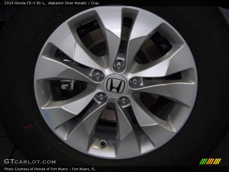 Alabaster Silver Metallic / Gray 2014 Honda CR-V EX-L