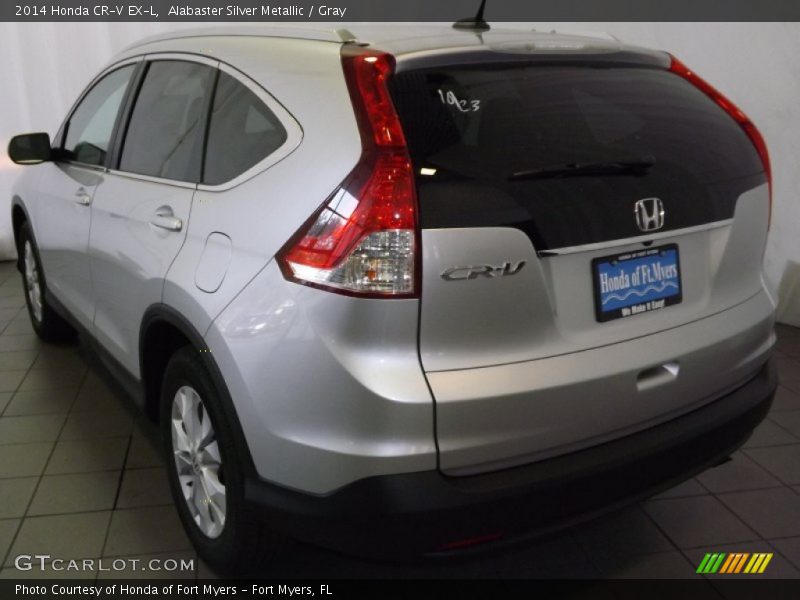 Alabaster Silver Metallic / Gray 2014 Honda CR-V EX-L