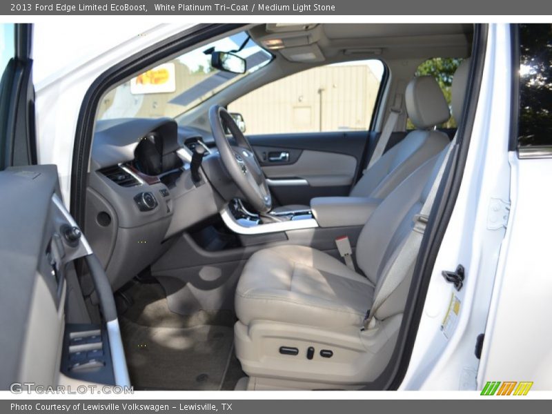 White Platinum Tri-Coat / Medium Light Stone 2013 Ford Edge Limited EcoBoost