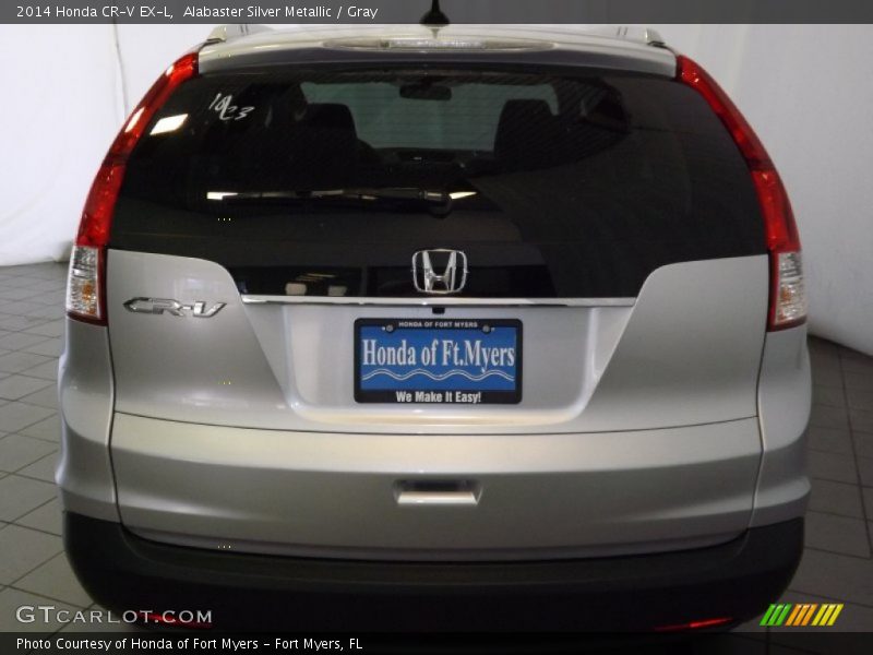 Alabaster Silver Metallic / Gray 2014 Honda CR-V EX-L