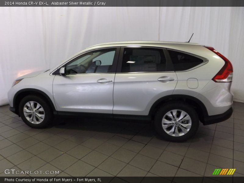 Alabaster Silver Metallic / Gray 2014 Honda CR-V EX-L