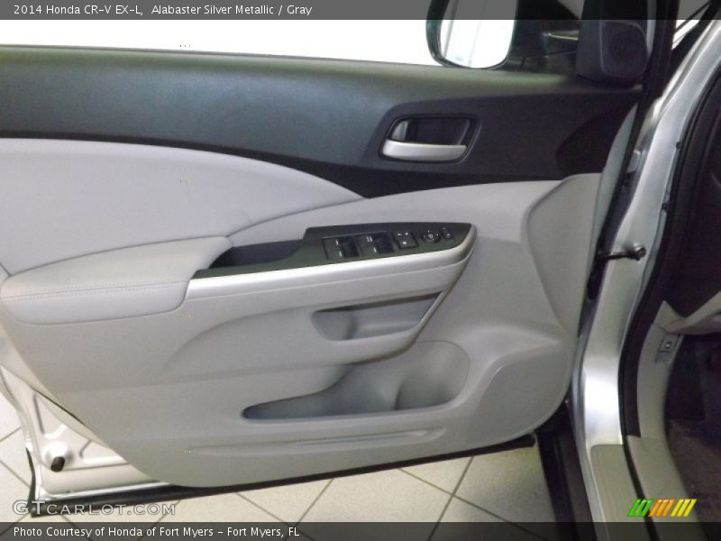Alabaster Silver Metallic / Gray 2014 Honda CR-V EX-L