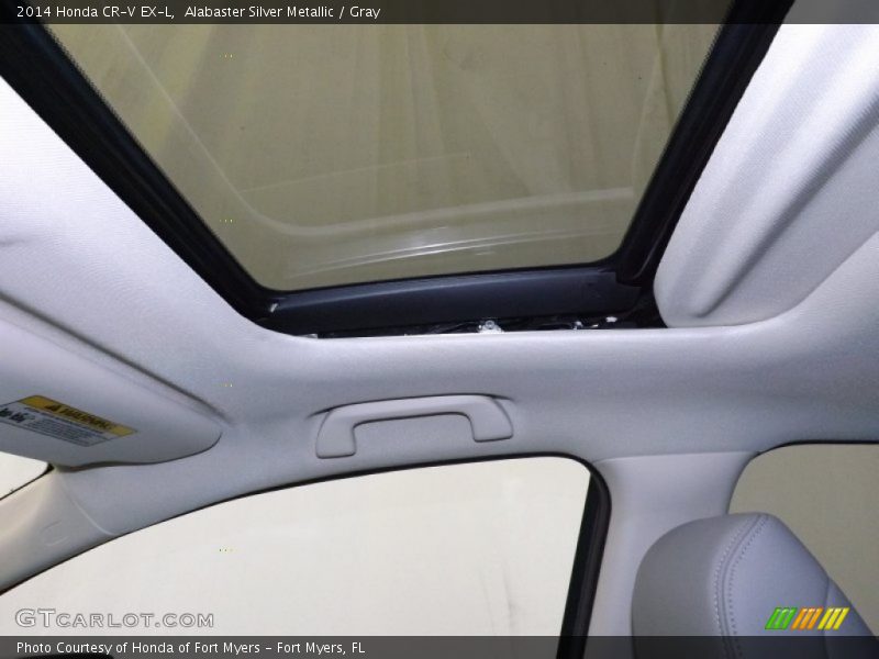 Alabaster Silver Metallic / Gray 2014 Honda CR-V EX-L
