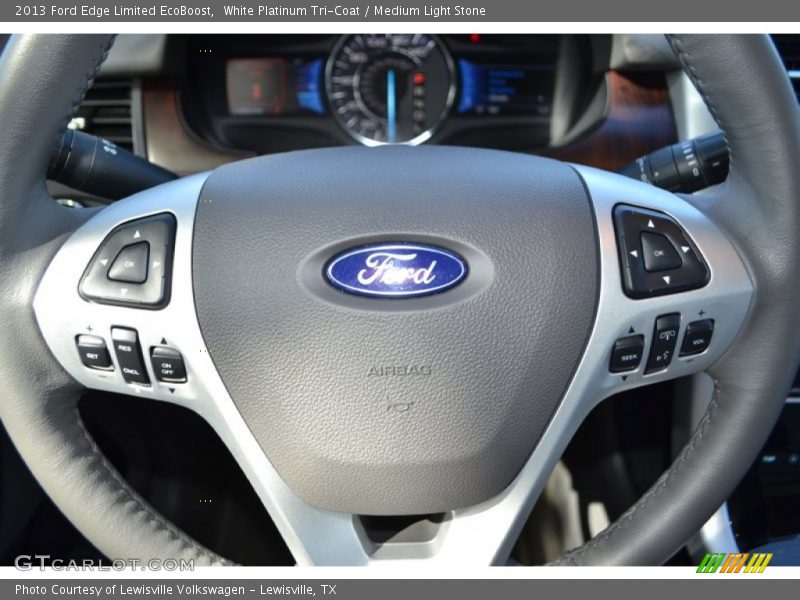 White Platinum Tri-Coat / Medium Light Stone 2013 Ford Edge Limited EcoBoost