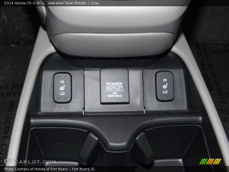 Alabaster Silver Metallic / Gray 2014 Honda CR-V EX-L