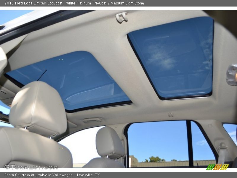 White Platinum Tri-Coat / Medium Light Stone 2013 Ford Edge Limited EcoBoost