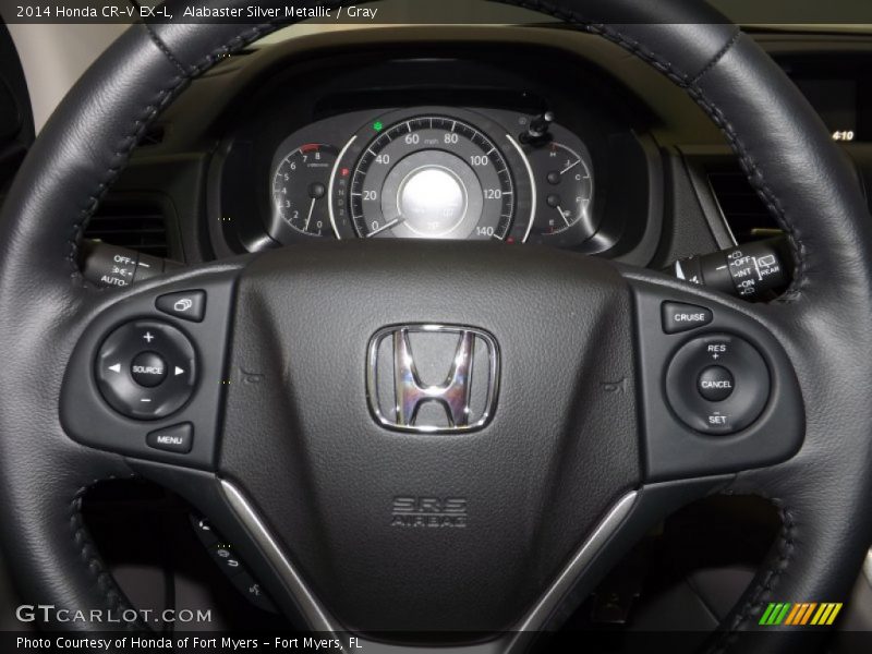 Alabaster Silver Metallic / Gray 2014 Honda CR-V EX-L