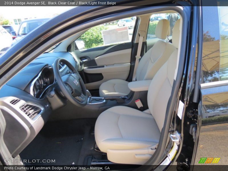 Black Clear Coat / Black/Light Frost Beige 2014 Dodge Avenger SE