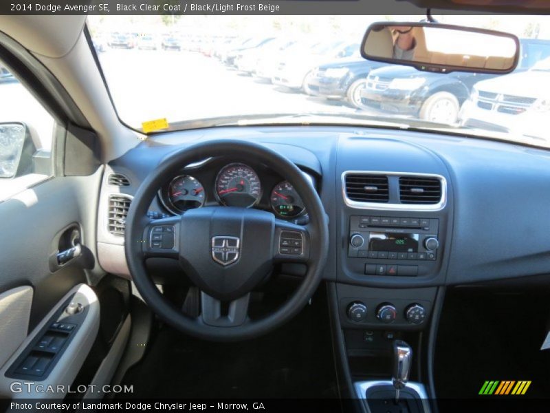 Black Clear Coat / Black/Light Frost Beige 2014 Dodge Avenger SE