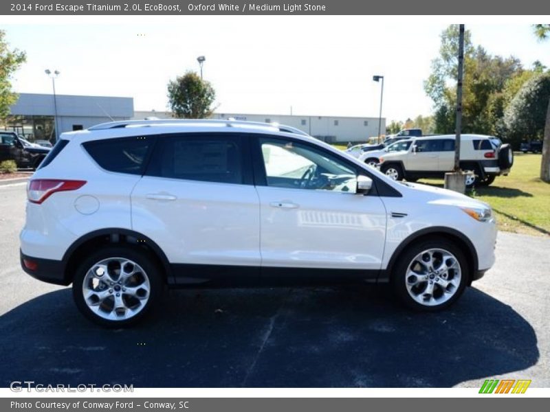 Oxford White / Medium Light Stone 2014 Ford Escape Titanium 2.0L EcoBoost